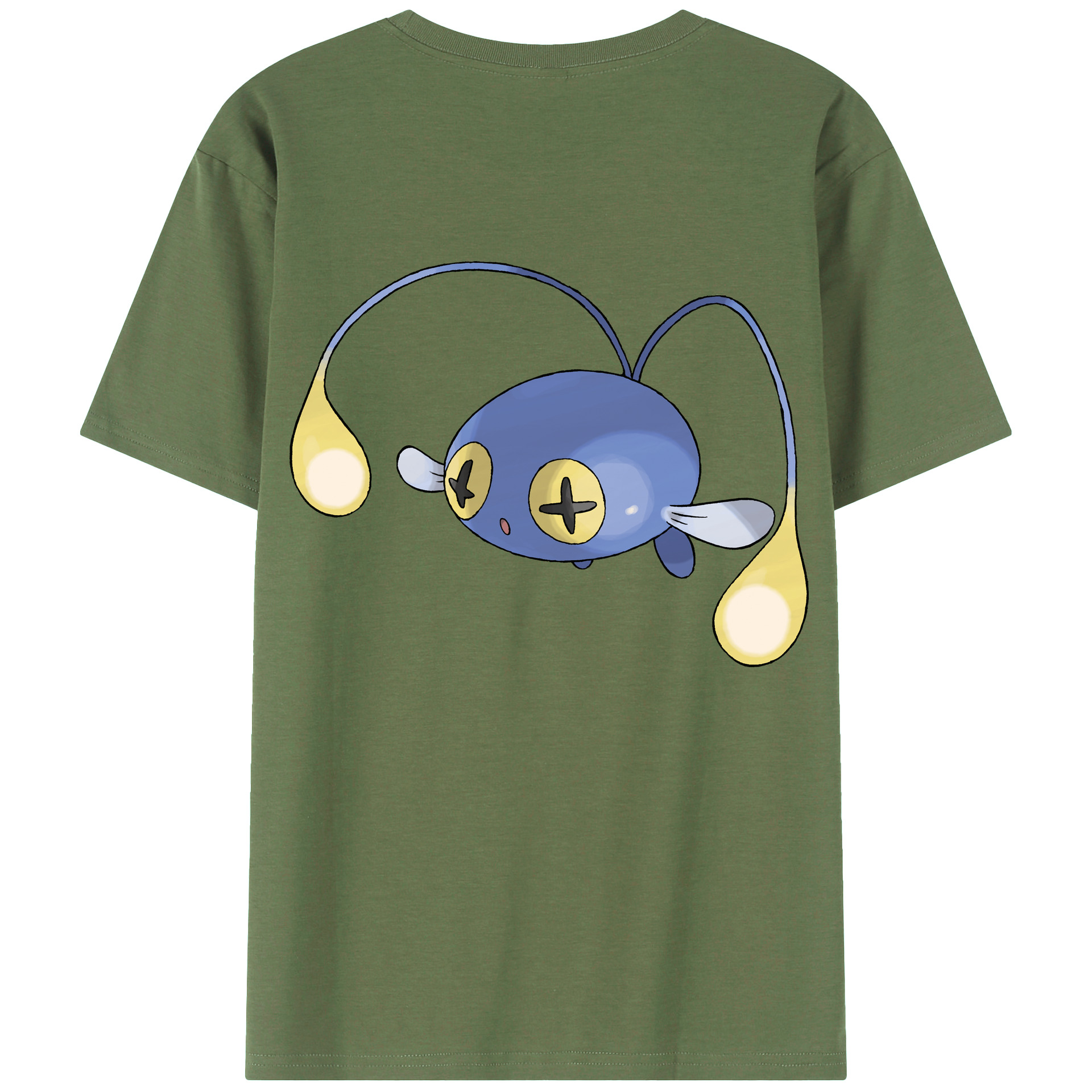 （画像用） ポケットモンスター Pokémon 綿100％ メンズ半袖Tシャツ（バックプリント） 通気性